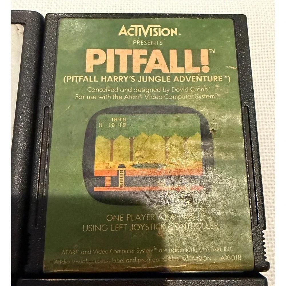 Atari 2600 Game Cartridge Lot Pitfall Moon Patrol Asteroids Dragonfire 4 Games